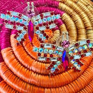 Anthropologie Butterfly Earrings